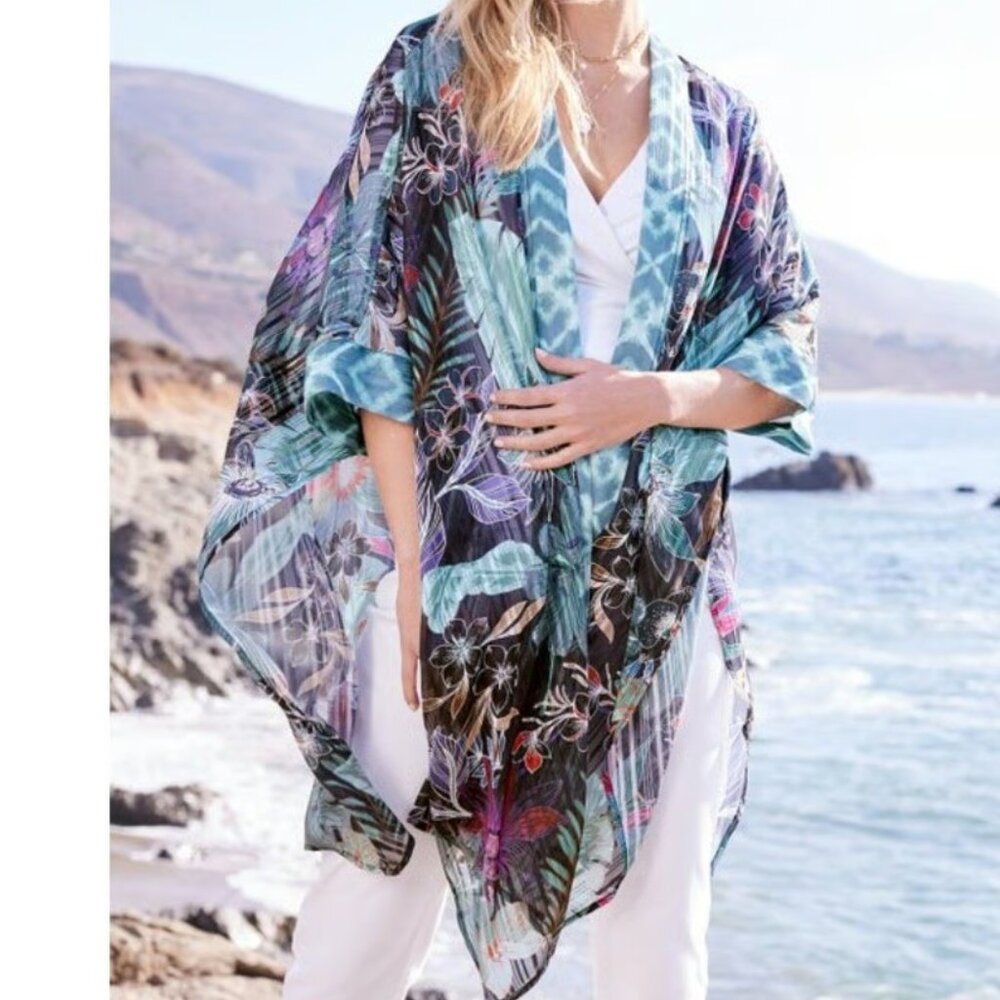 Soft Surroundings Laurus Sheer Topper - L/XL